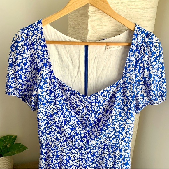 KOOKAI - Blue & White Floral Fitted Mini Summer Dress - Size 36 (Aus Size 8) - Picture 2 of 7